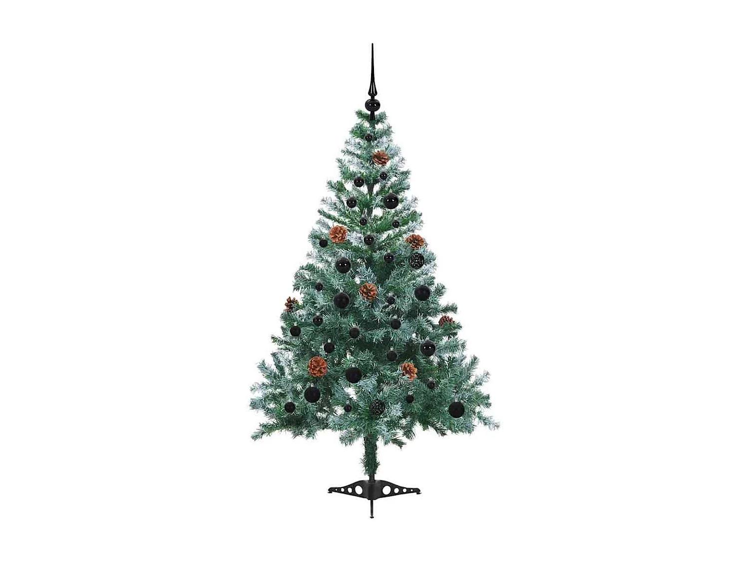 Sapin de Noël artificiel avec 150 LED Vert 150 cm PVC et Acier