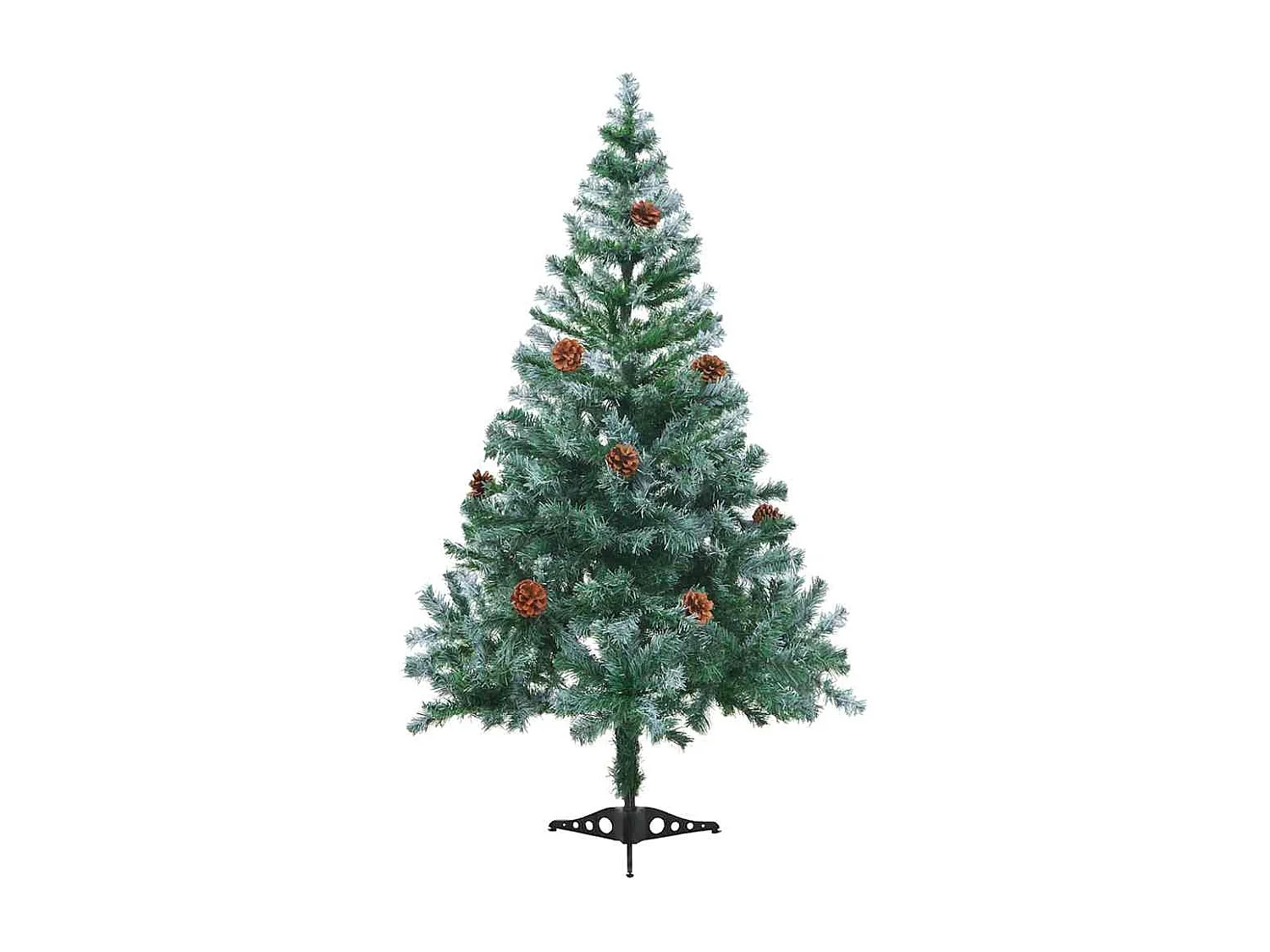 Sapin de Noël artificiel avec 150 LED Vert 150 cm PVC et Acier