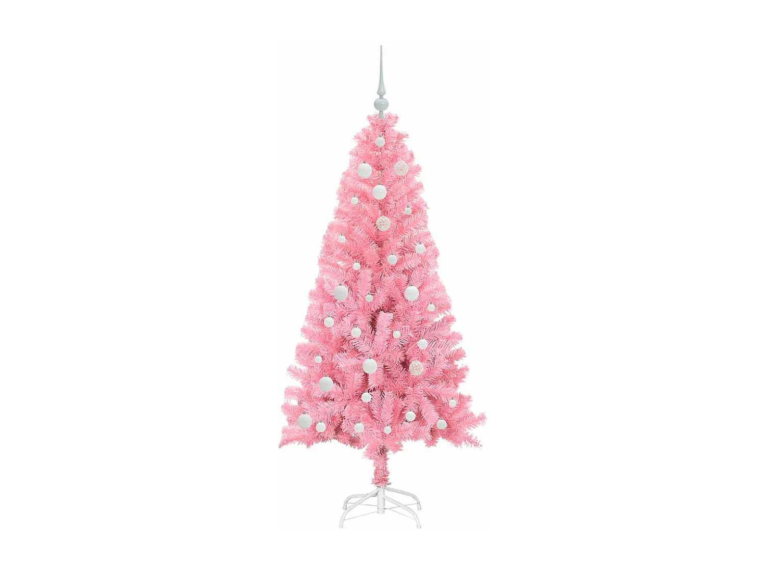 Kerstboom met 150 LED's met standaard Roze 150 cm PVC