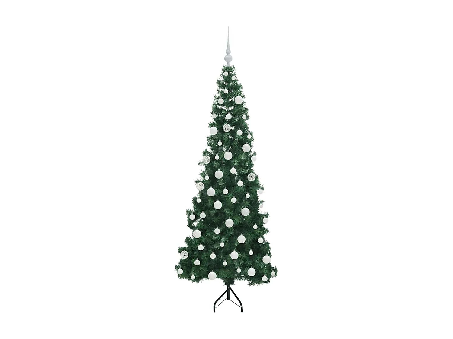 Albero di Natale artificiale angolare Verde 180 cm PVC e metallo