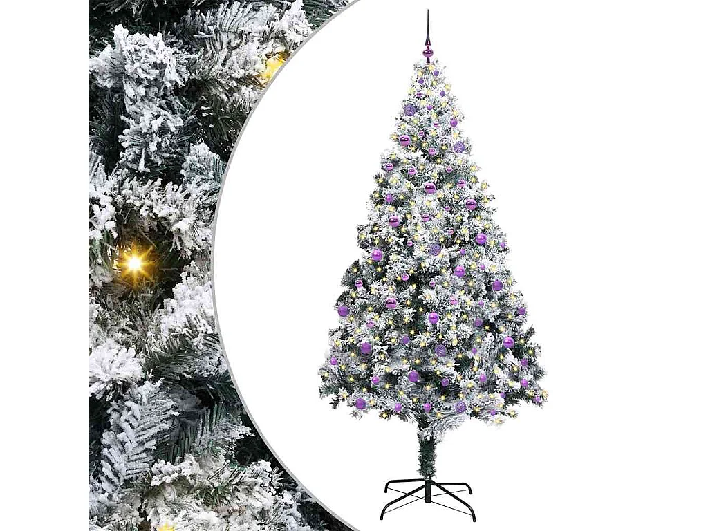 Sapin de Noël artificiel Vert 240 cm PVC, Acier et Plastique