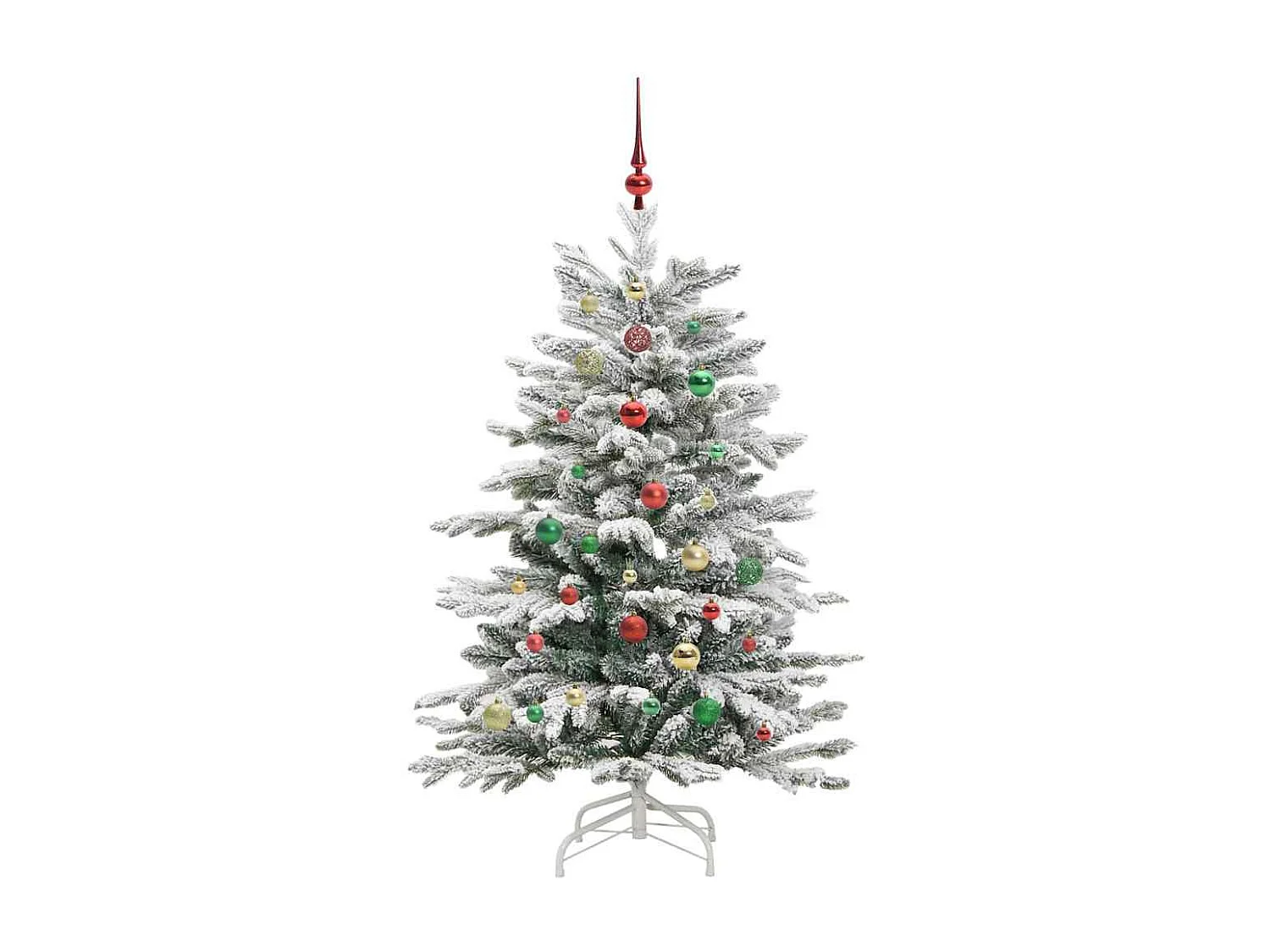 Albero di Natale artificiale con rami incernierati bianco 150 cm
