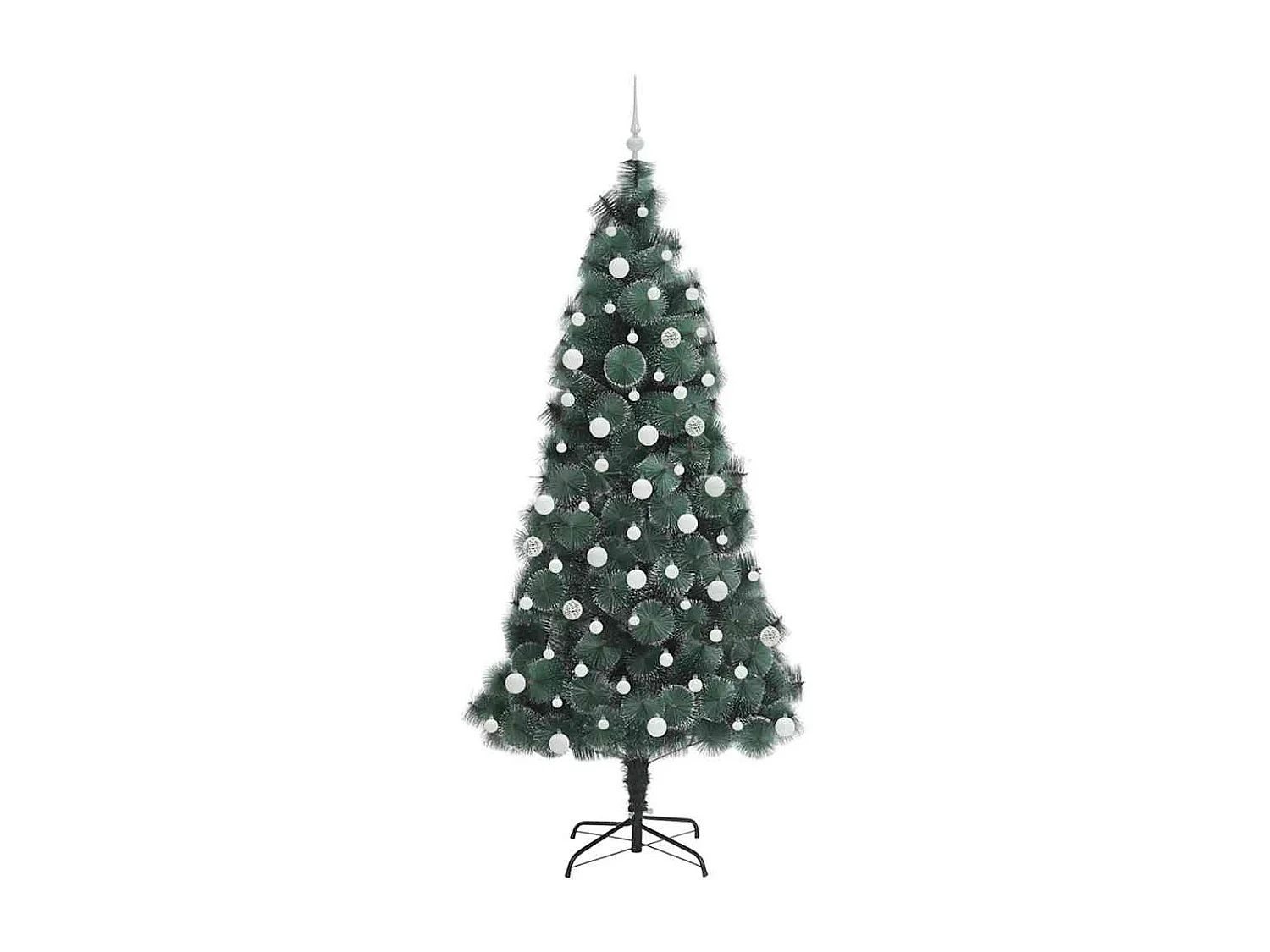 Albero di Natale artificiale preilluminato con set di palline