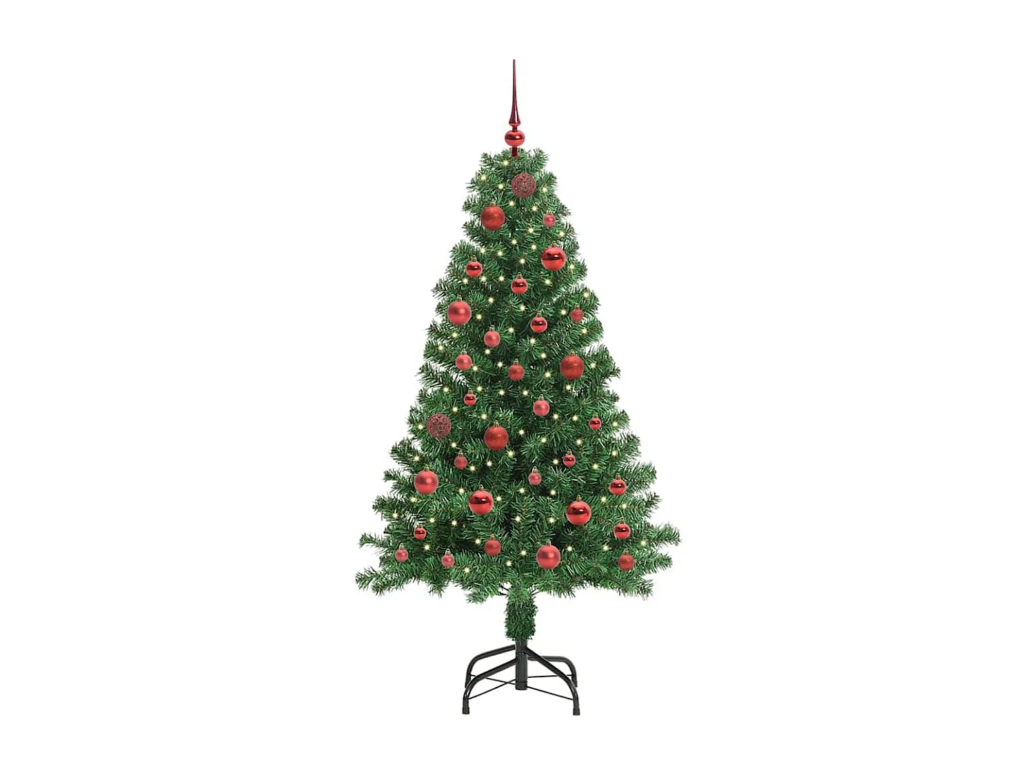 Albero di Natale artificiale verde 150 cm PVC, acciaio e plastica