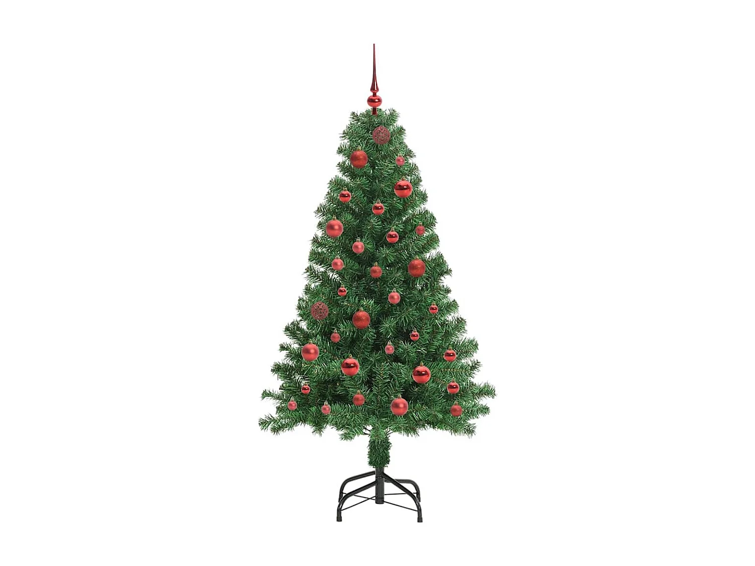 Albero di Natale artificiale verde 150 cm PVC, acciaio e plastica