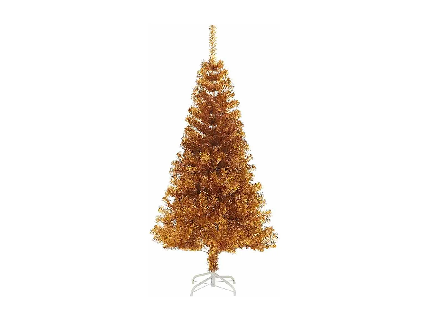 Sapin de Noël avec 150 LED avec support Doré 150 cm PET