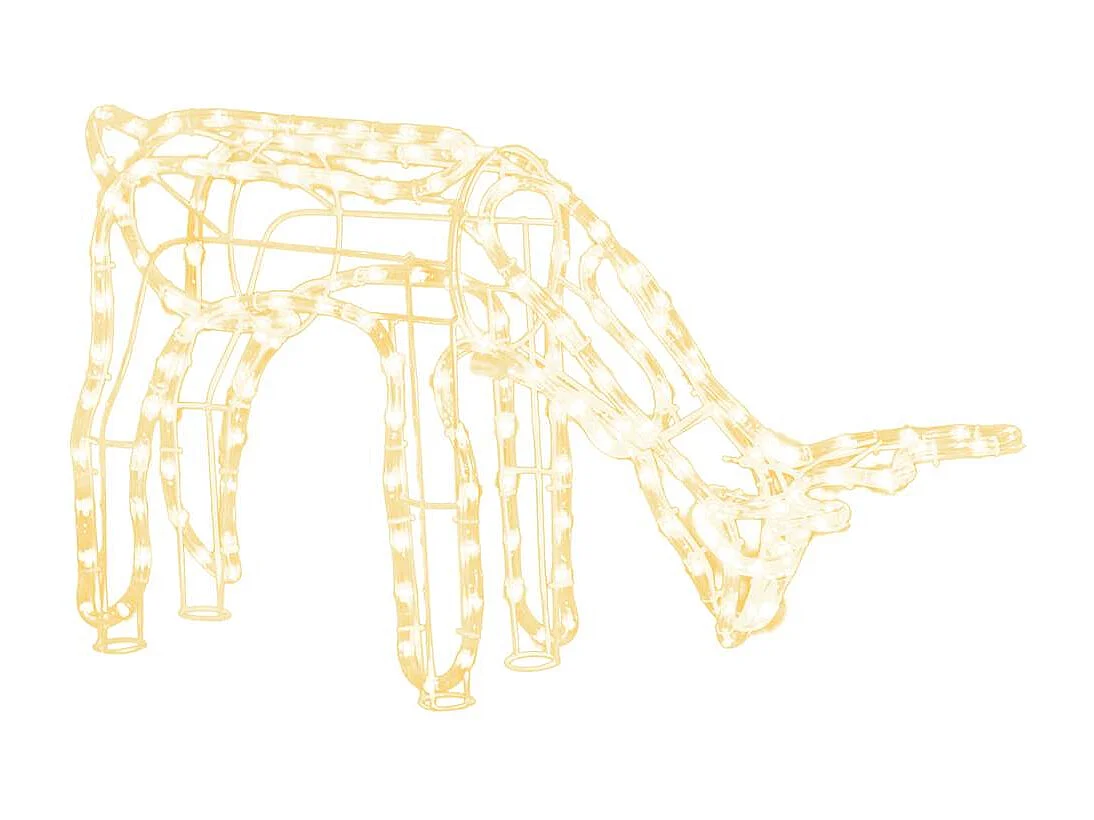 Renne de Noël Blanc chaud 73x31x45 cm