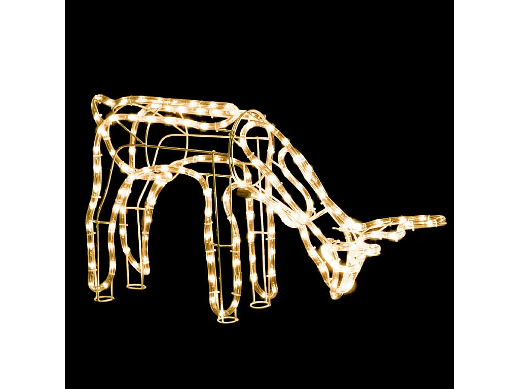 Renne de Noël Blanc chaud 73x31x45 cm