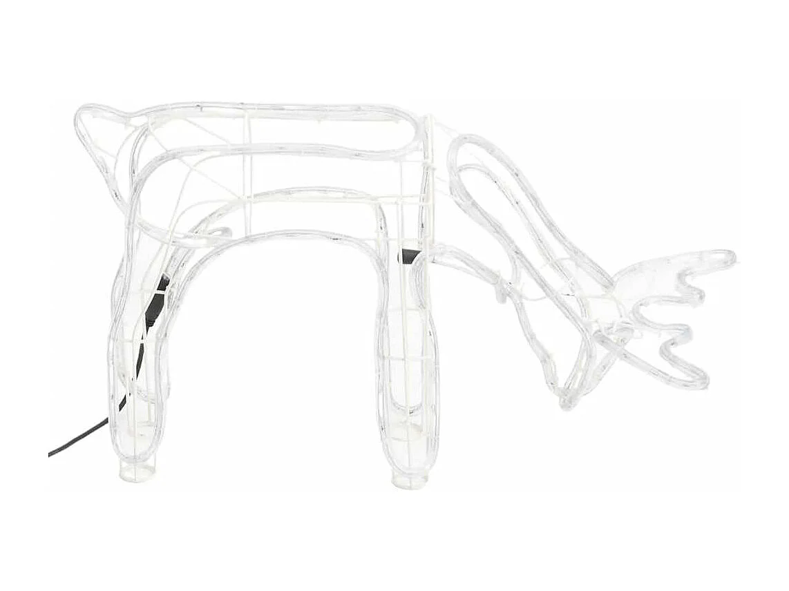 Renne de Noël Blanc chaud 73x31x45 cm