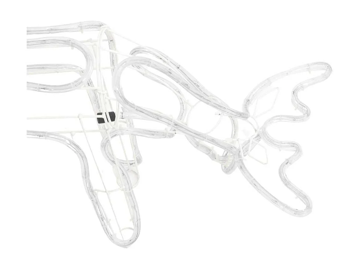 Renne de Noël Blanc chaud 73x31x45 cm