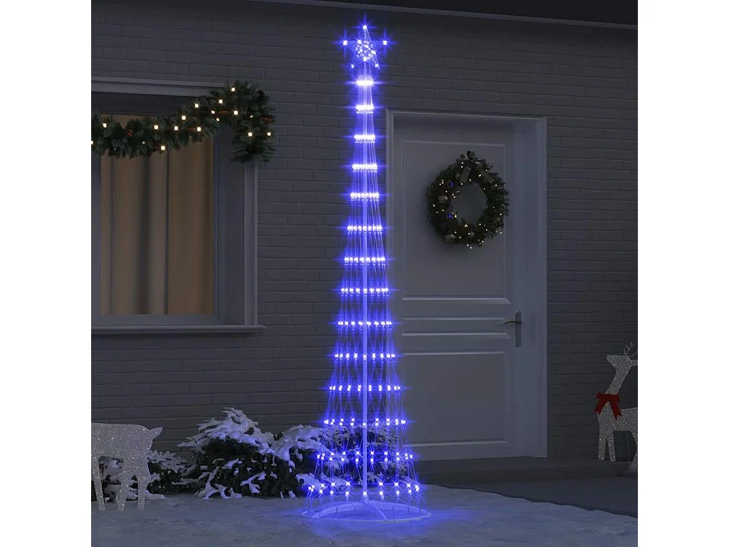 LED Weihnachtsbaum mit 290 LEDs Blau 70 x 70 x 250 cm Metall