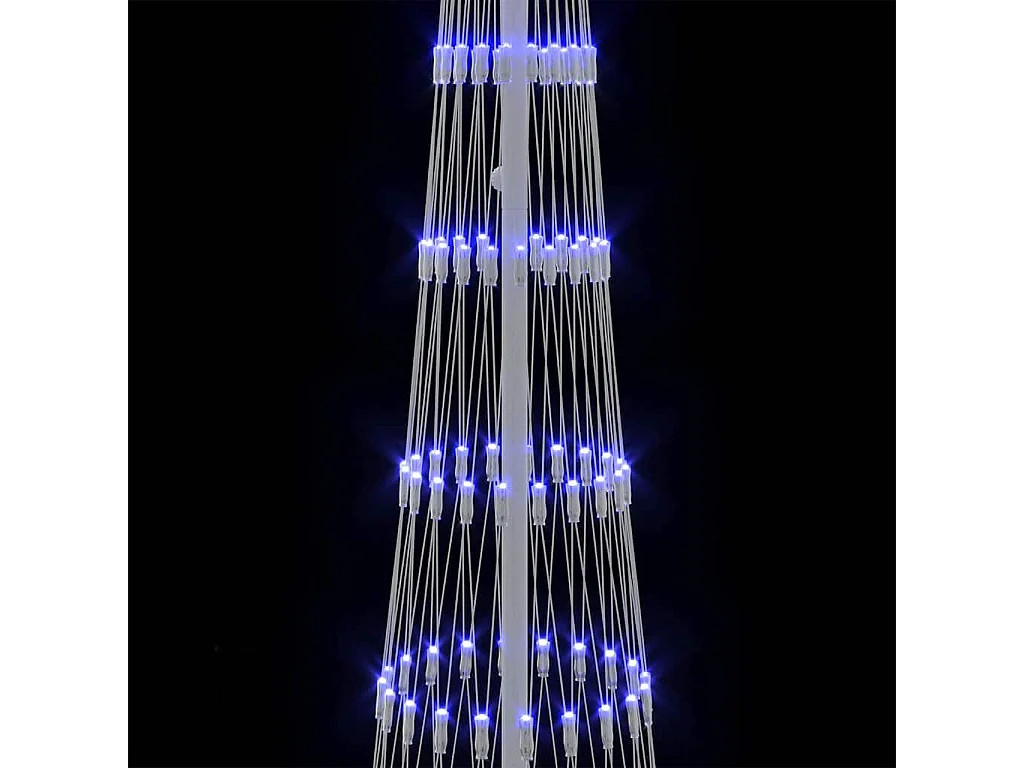 LED Weihnachtsbaum mit 290 LEDs Blau 70 x 70 x 250 cm Metall