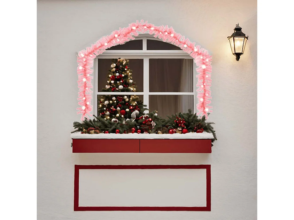 Ghirlanda natalizia con luci LED 10 m Rosa