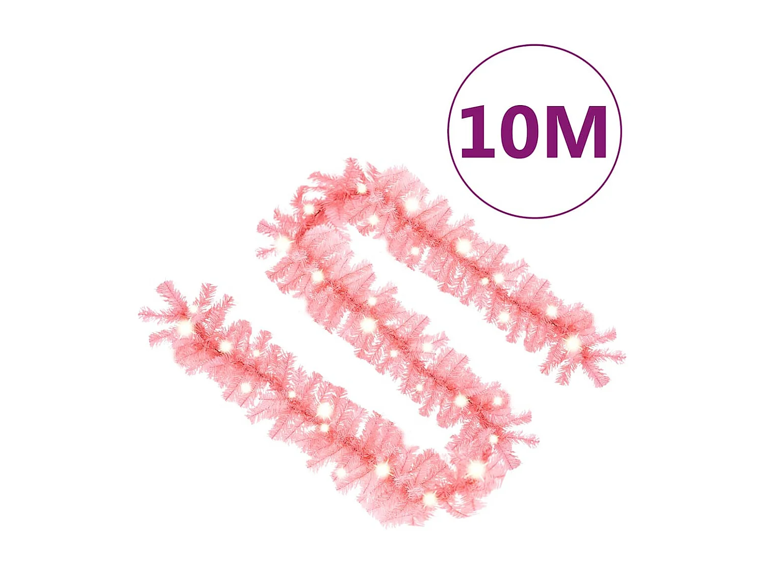 Ghirlanda natalizia con luci LED 10 m Rosa