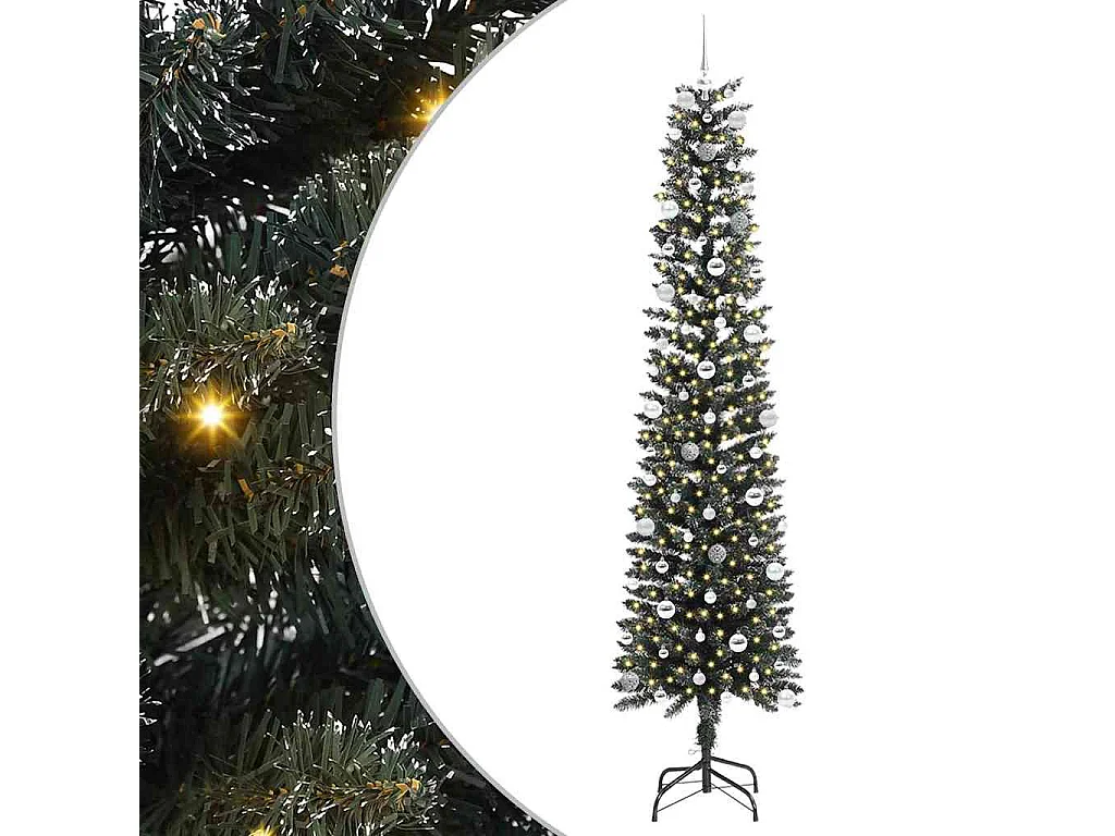 Sapin de Noël artificiel avec 300 LED Vert 58 x 58 x 240 cm