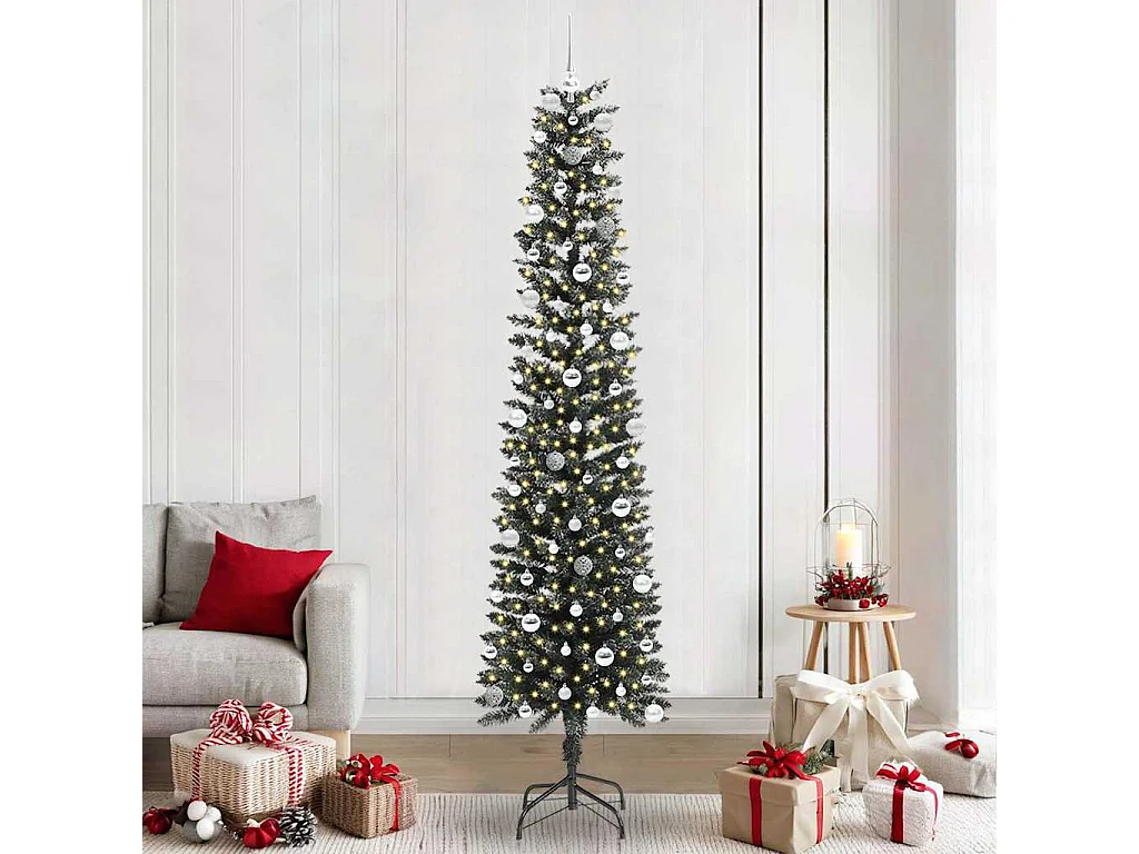 Albero di Natale artificiale con 300 LED Verde 58 x 58 x 240 cm