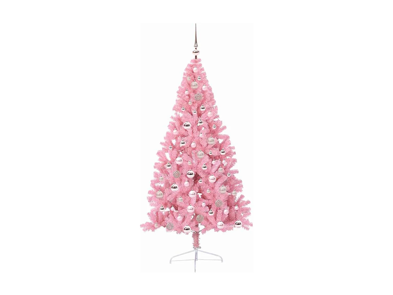 Sapin de Noël artificiel pré-éclairé Rose 180 cm PVC