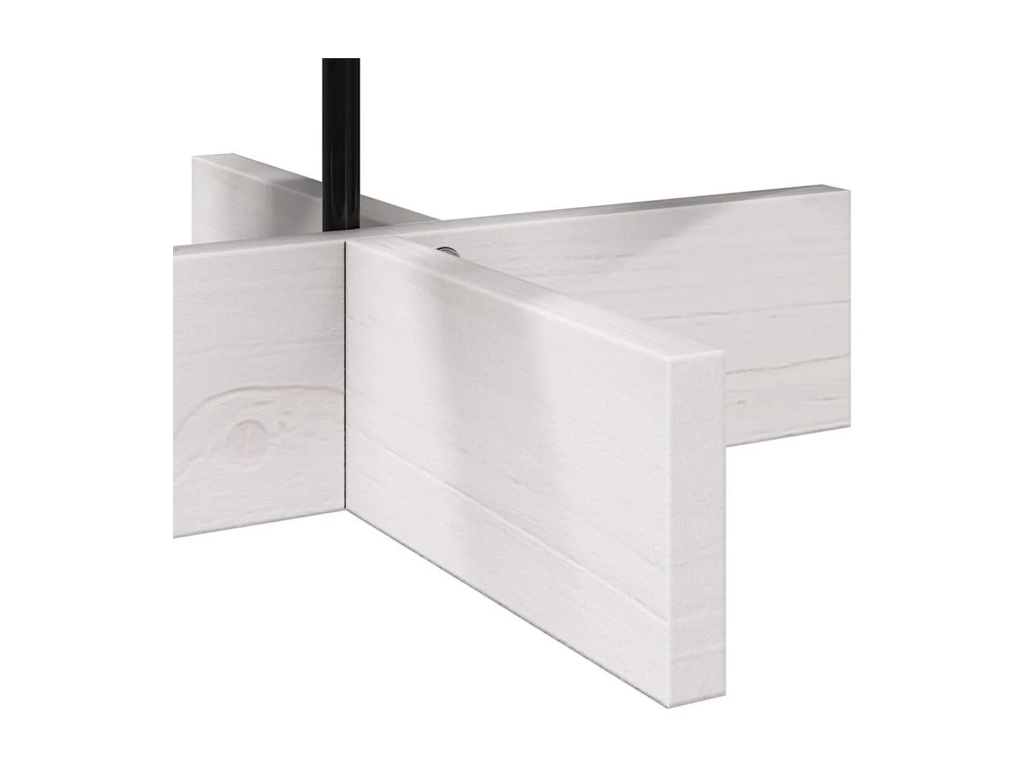 Albero di Natale in legno per decorazione bianco 80 cm pino massiccio