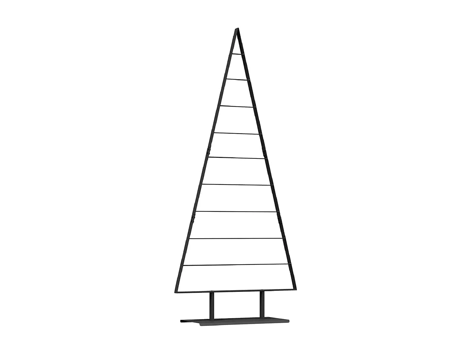 Metall-Weihnachtsbaum mit Ständer Schwarz 210 cm Stahl