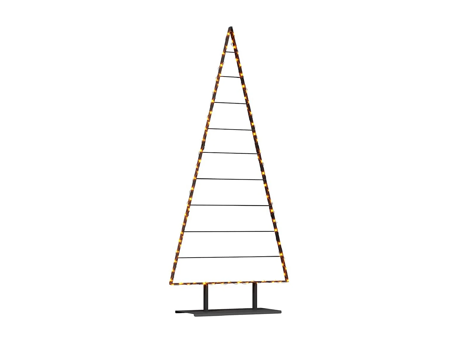 Metall-Weihnachtsbaum mit Ständer Schwarz 210 cm Stahl