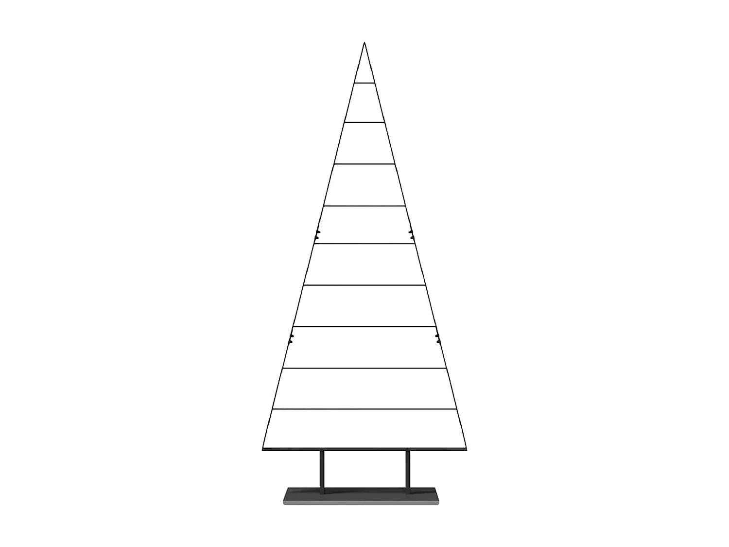 Metall-Weihnachtsbaum mit Ständer Schwarz 210 cm Stahl