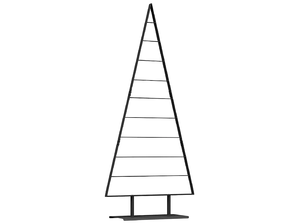 Arbre de Noël en métal avec support Noir 210 cm Acier