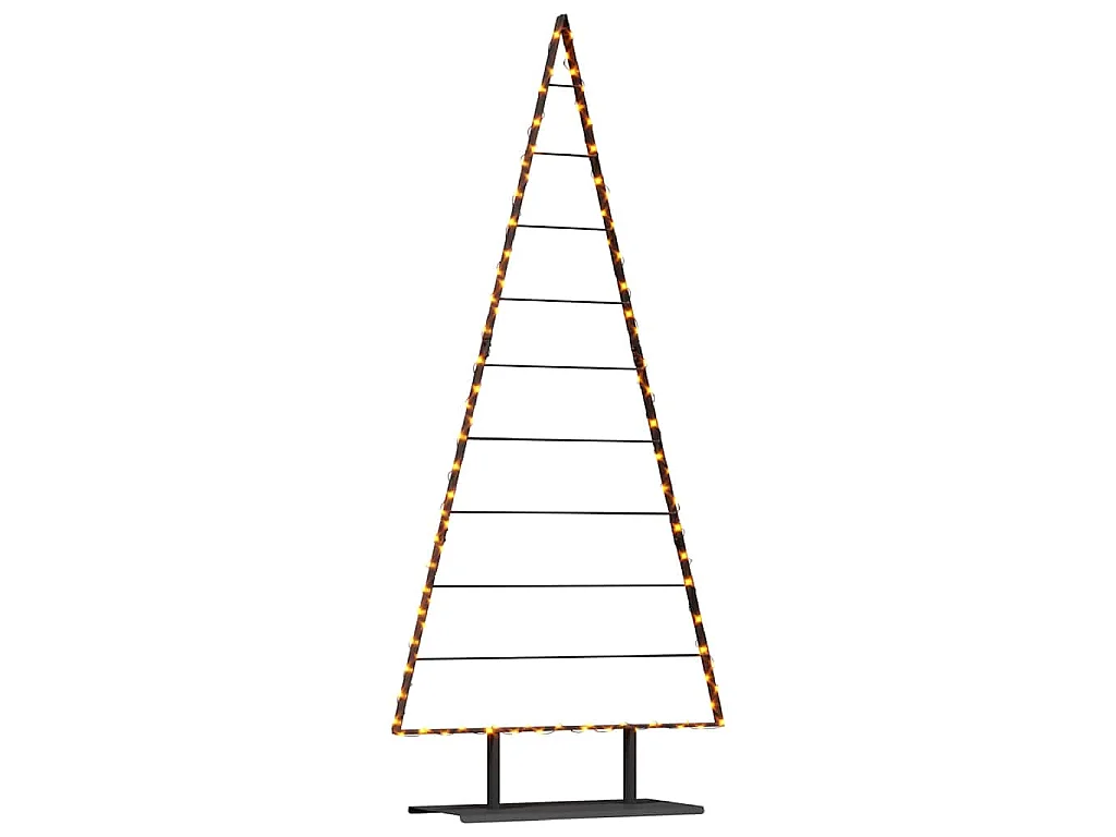 Arbre de Noël en métal avec support Noir 210 cm Acier