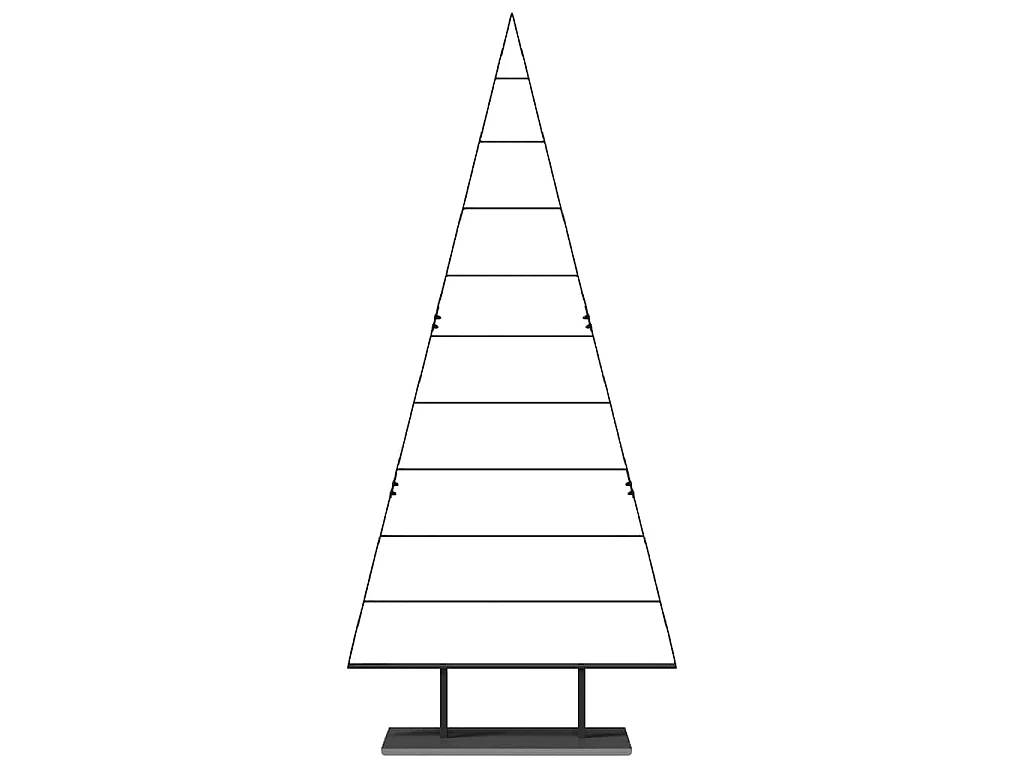 Arbre de Noël en métal avec support Noir 210 cm Acier