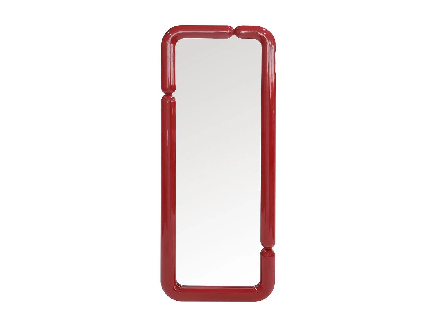 Lustro ścienne - szer. 60 x wys. 160 cm - Połyskliwy bordowy - OLMIRA