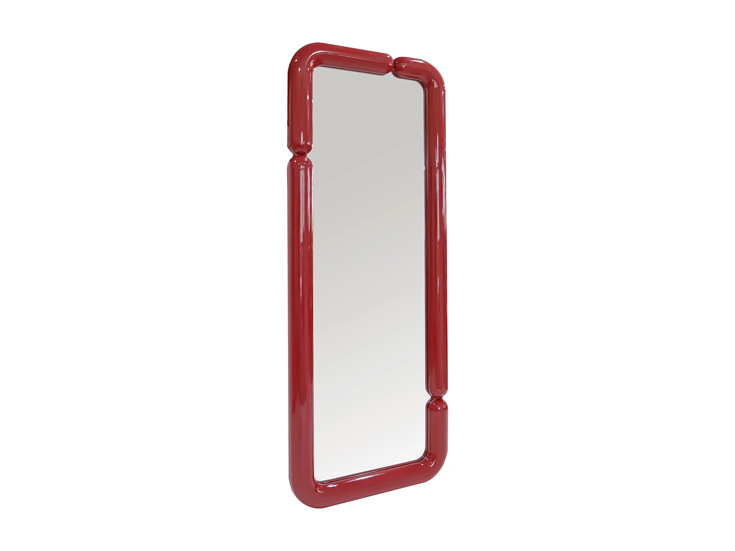 Lustro ścienne - szer. 60 x wys. 160 cm - Połyskliwy bordowy - OLMIRA