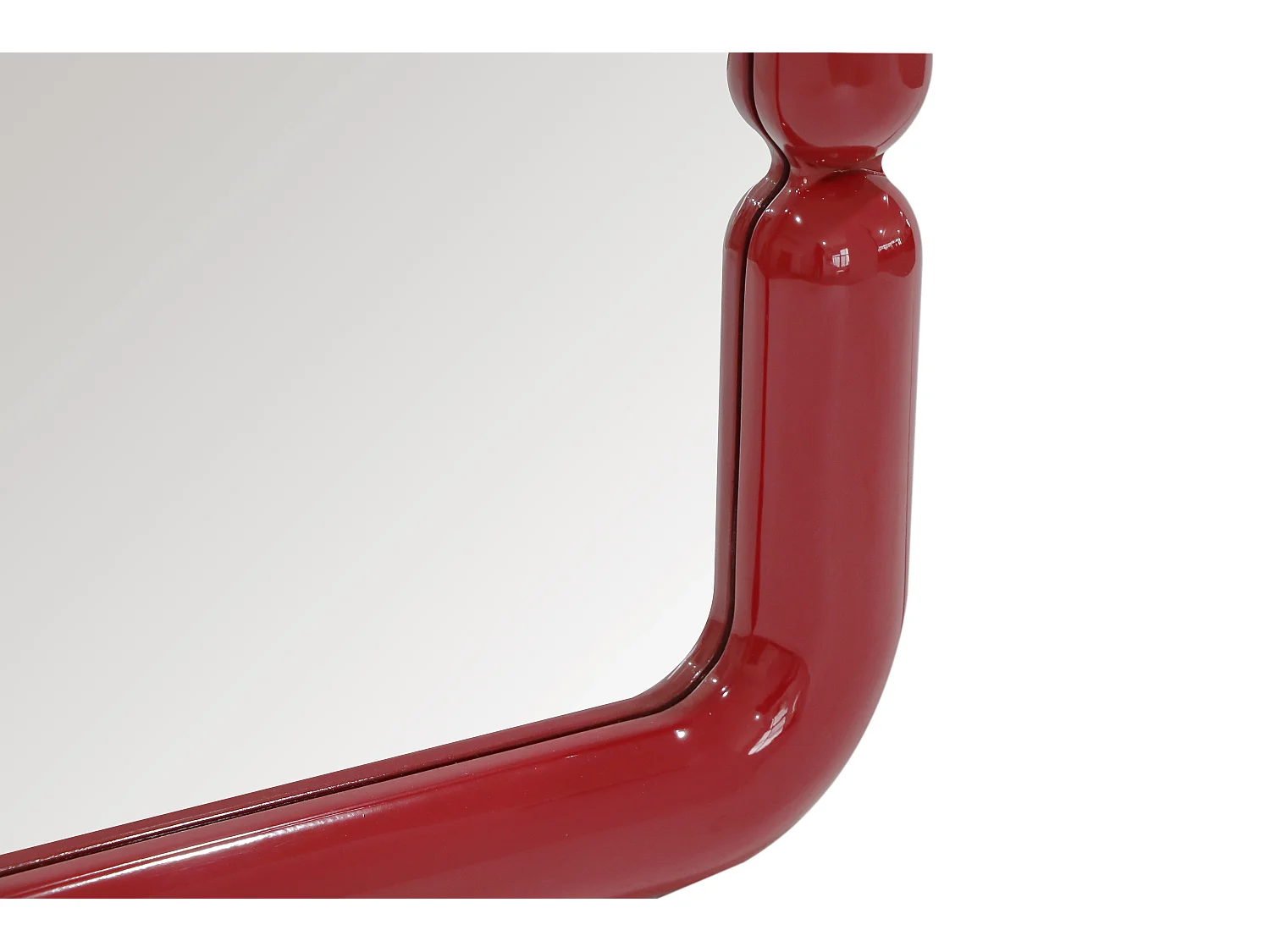 Lustro ścienne - szer. 60 x wys. 160 cm - Połyskliwy bordowy - OLMIRA