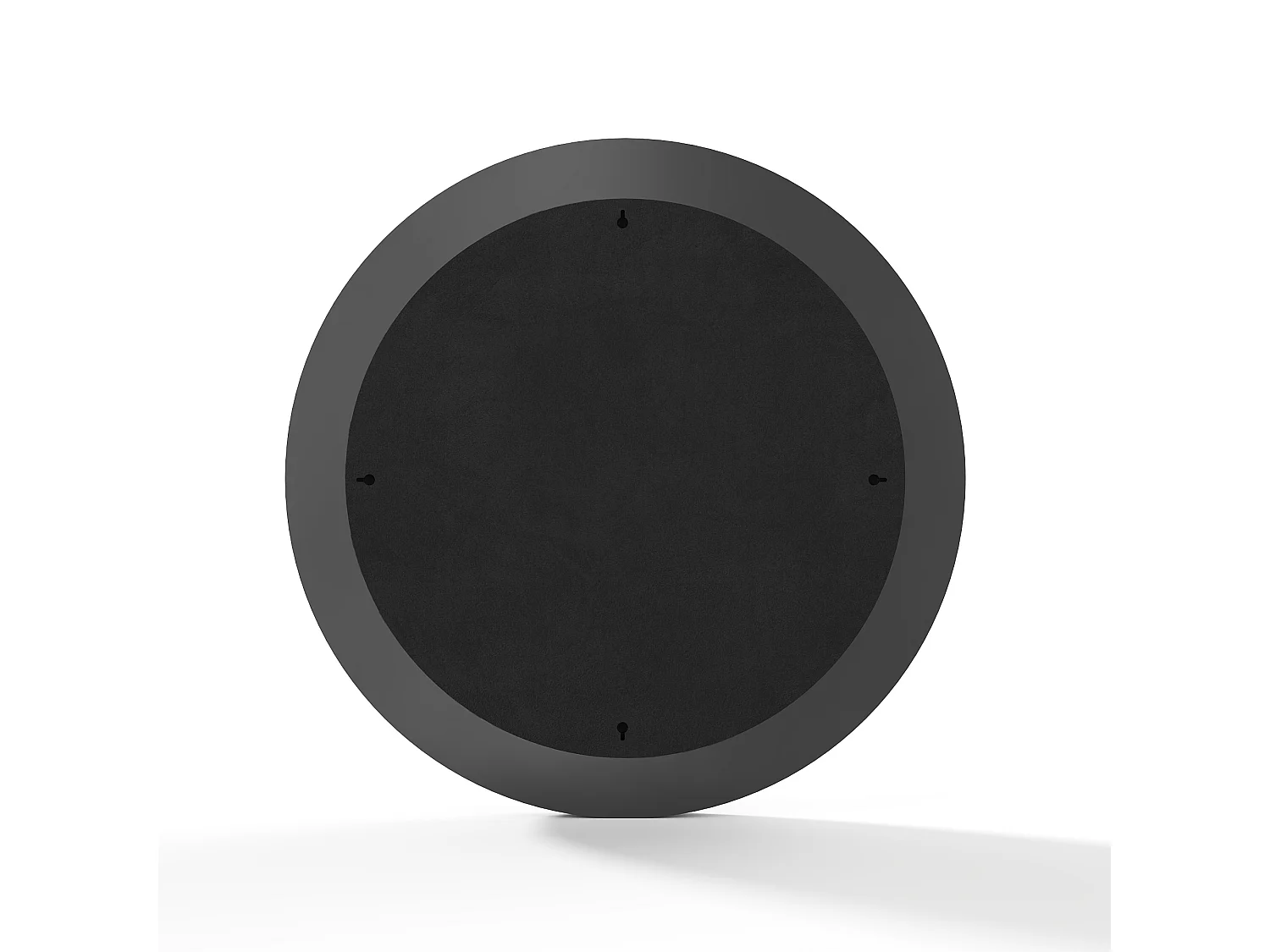 Miroir mural rond en aluminium - D. 90 cm - Chromé -ZIRYA