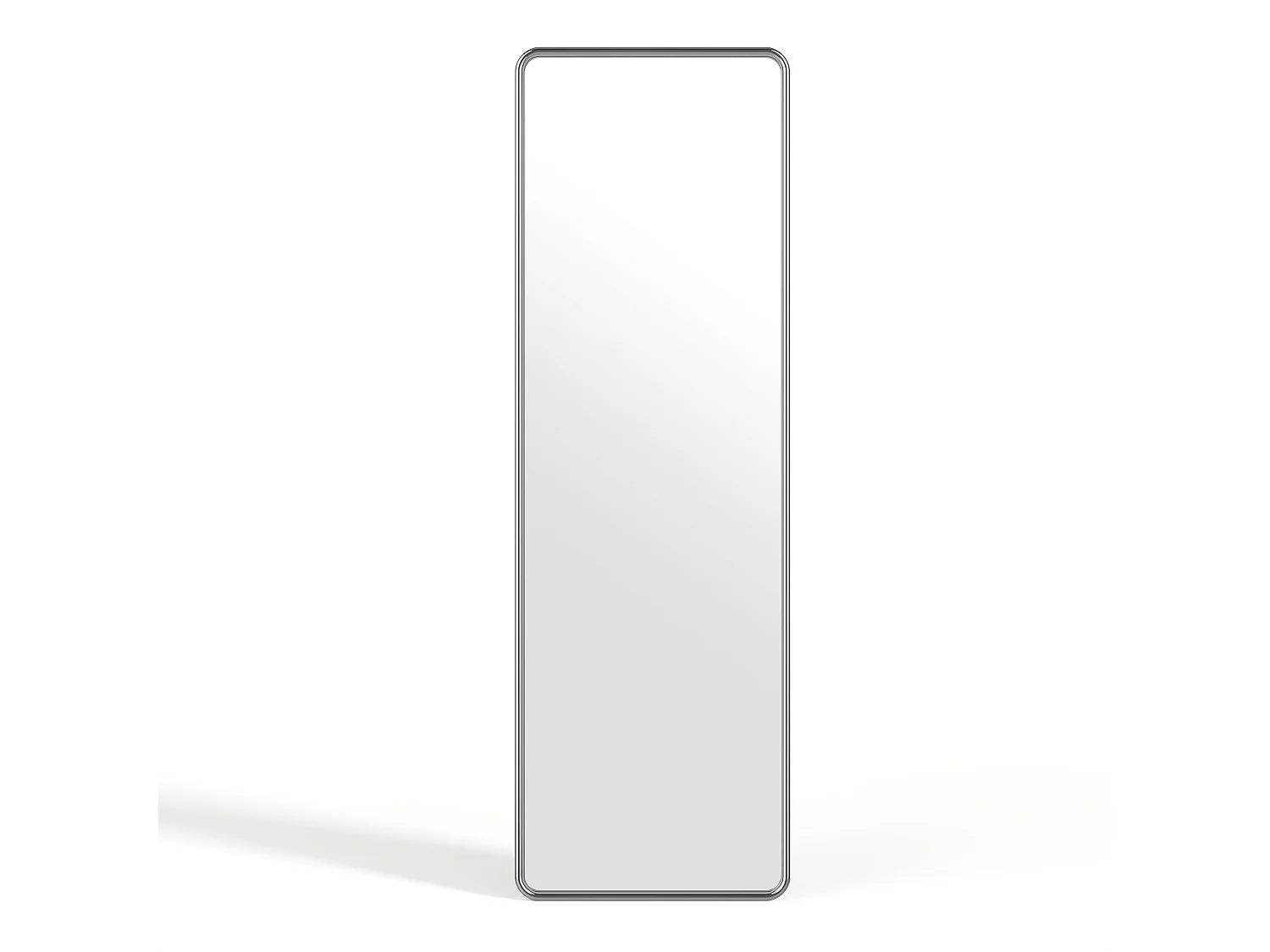 Miroir rectangulaire en aluminium- L. 55 x H. 170 cm - Chromé - REFLEYA