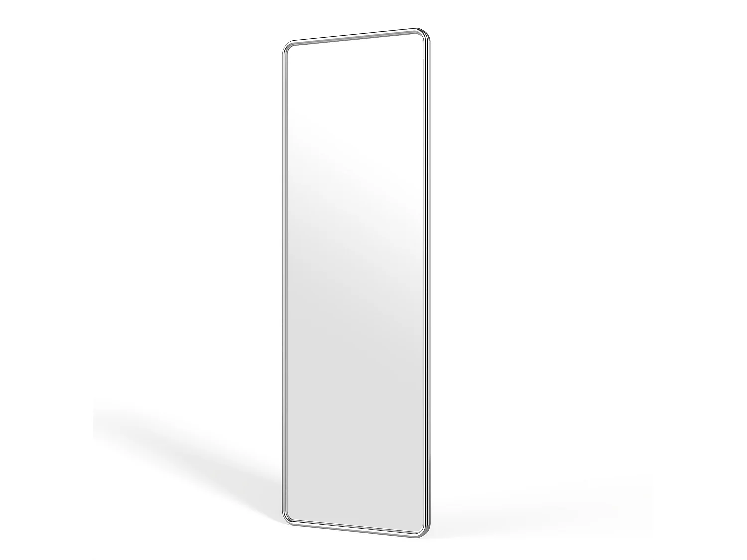 Miroir rectangulaire en aluminium- L. 55 x H. 170 cm - Chromé - REFLEYA