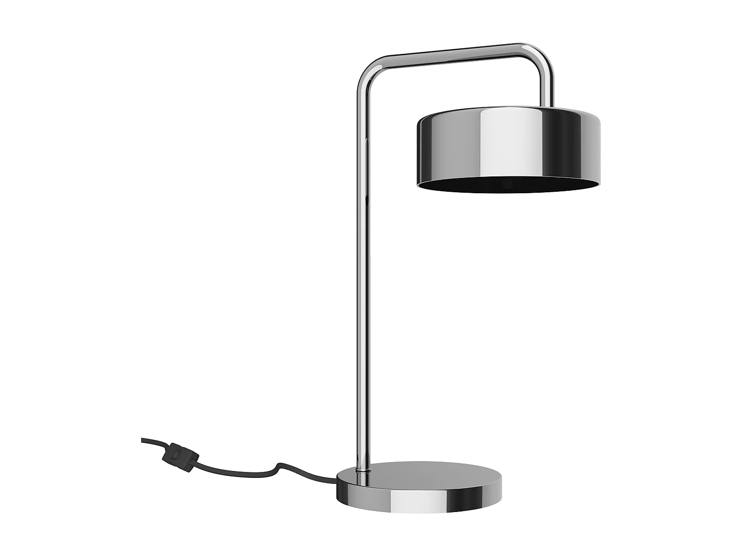 Lampe à poser style vintage - Métal - H. 40 cm - Argenté - OTILIE