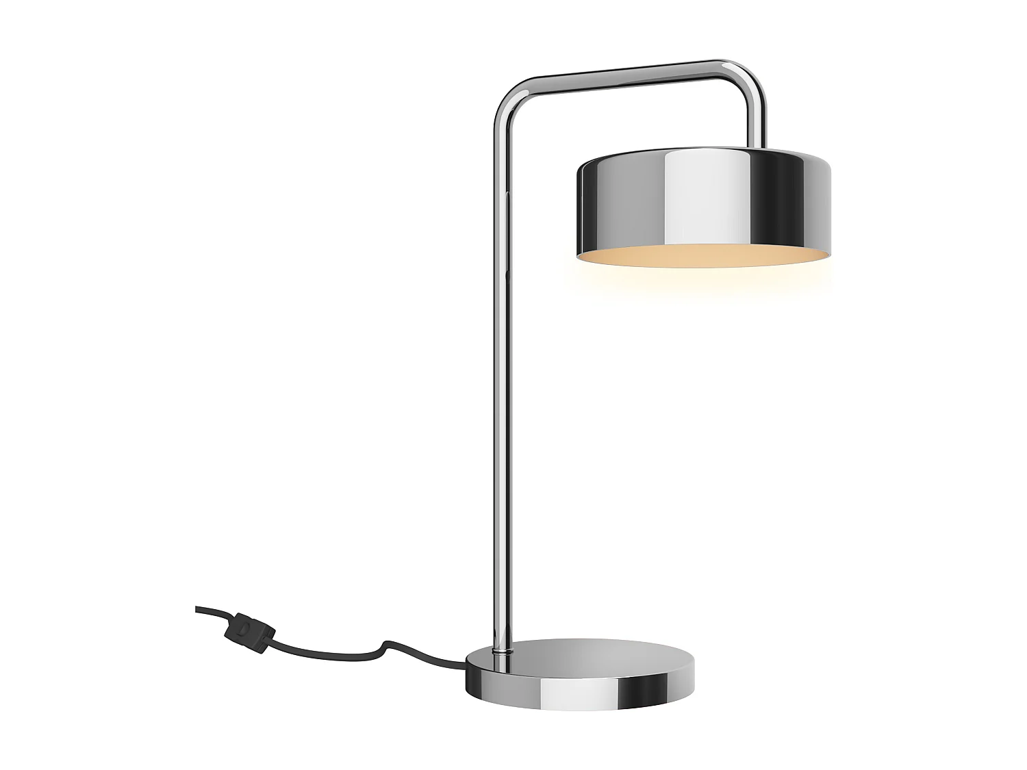 Lampe à poser style vintage - Métal - H. 40 cm - Argenté - OTILIE