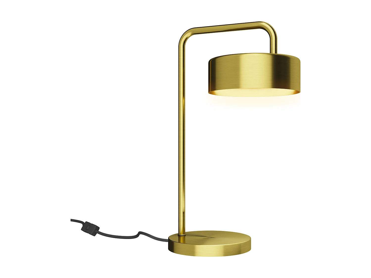 Lampe à poser style vintage - Métal - H. 40 cm - Doré - OTILIE