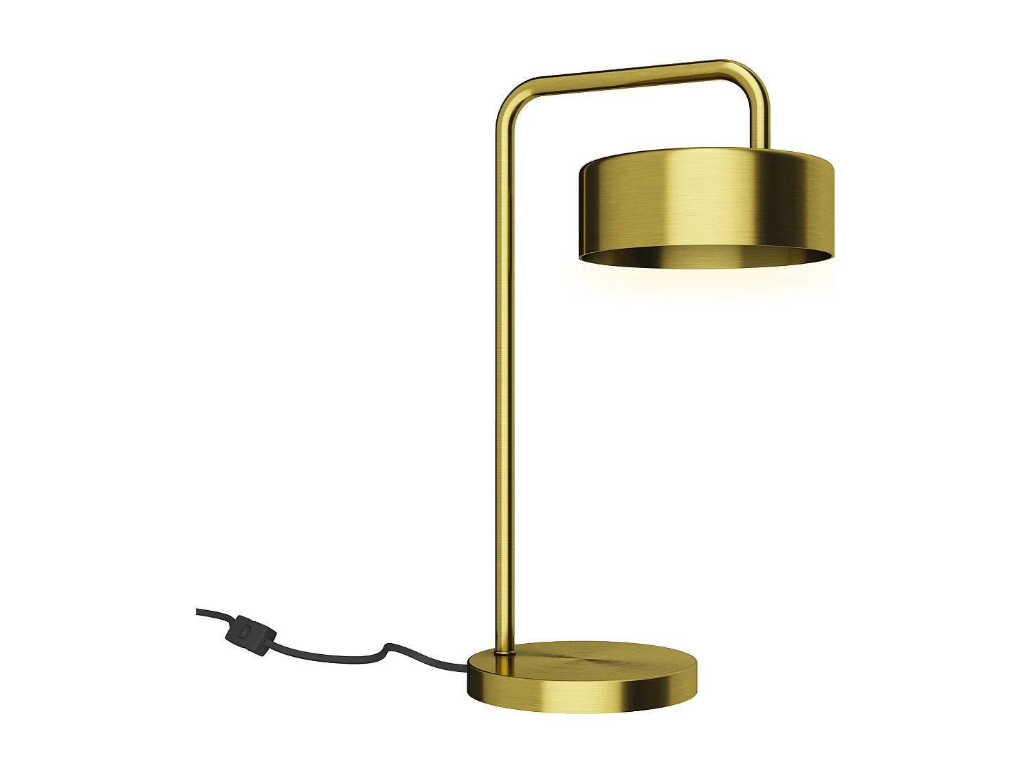 Lampe à poser style vintage - Métal - H. 40 cm - Doré - OTILIE