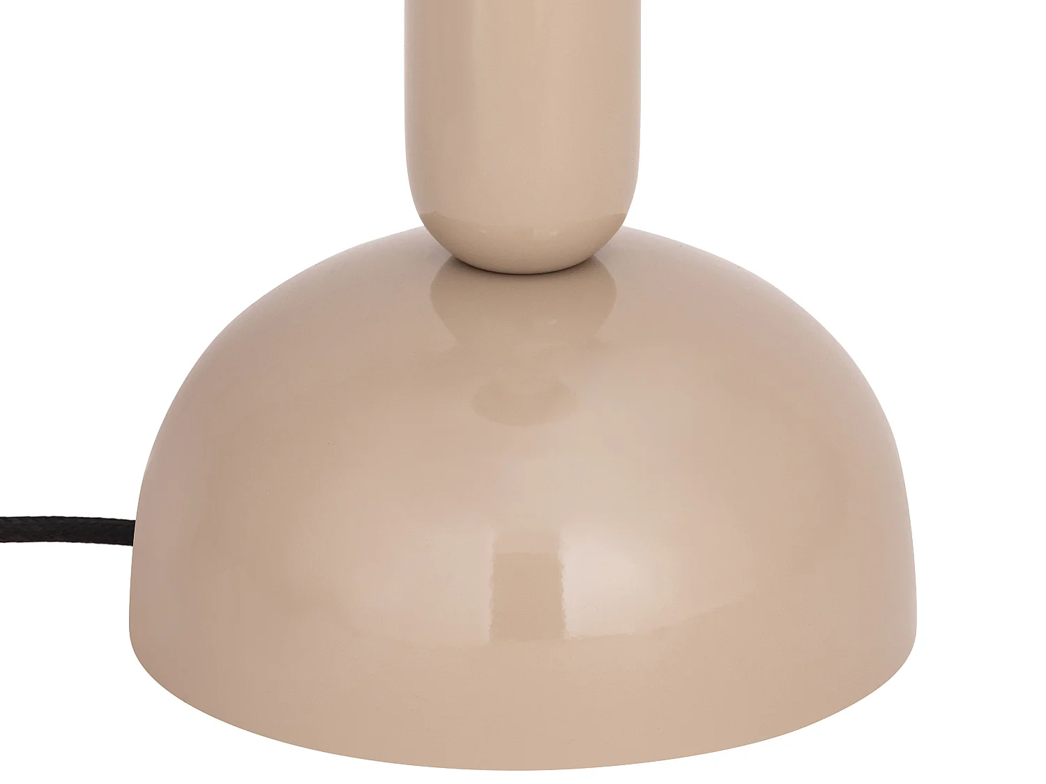 Lampadaire champignon en métal - D. 45 x H. 147 cm - Beige brillant - ELDON