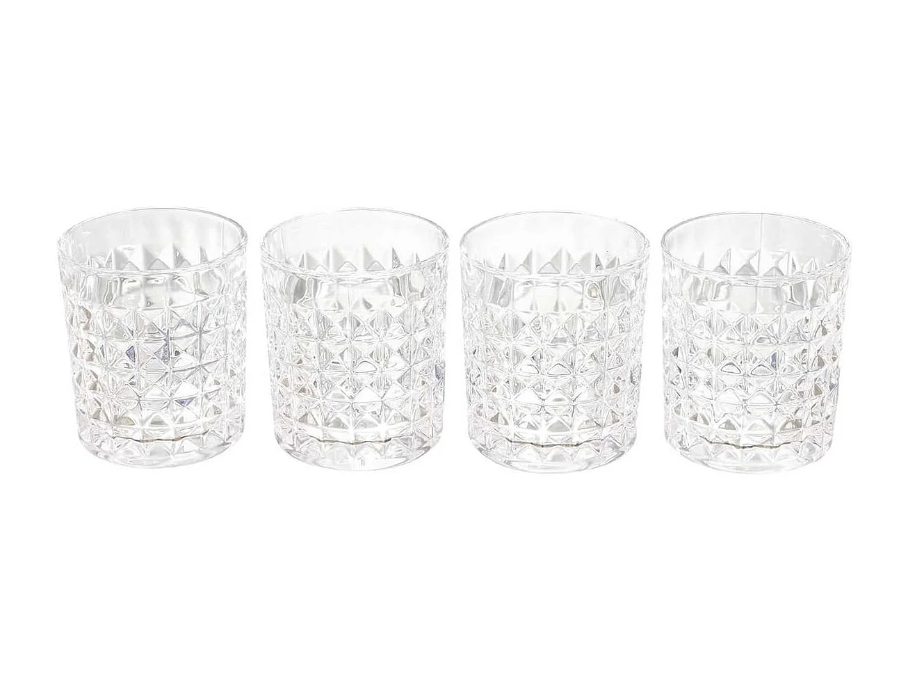 Coffret de 4 Verres à Whisky Motifs Embossés - ROCKY