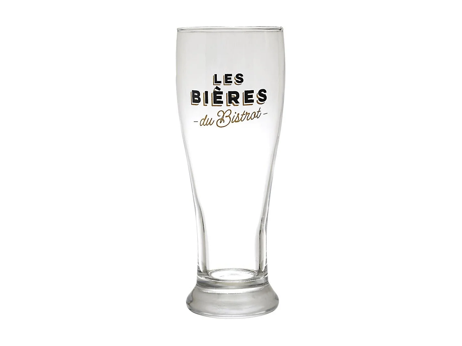 Coffret de 4 verres à bière en verre style bistrot