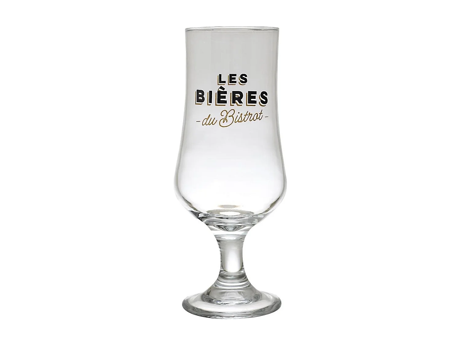 Coffret de 4 verres à bière en verre style bistrot