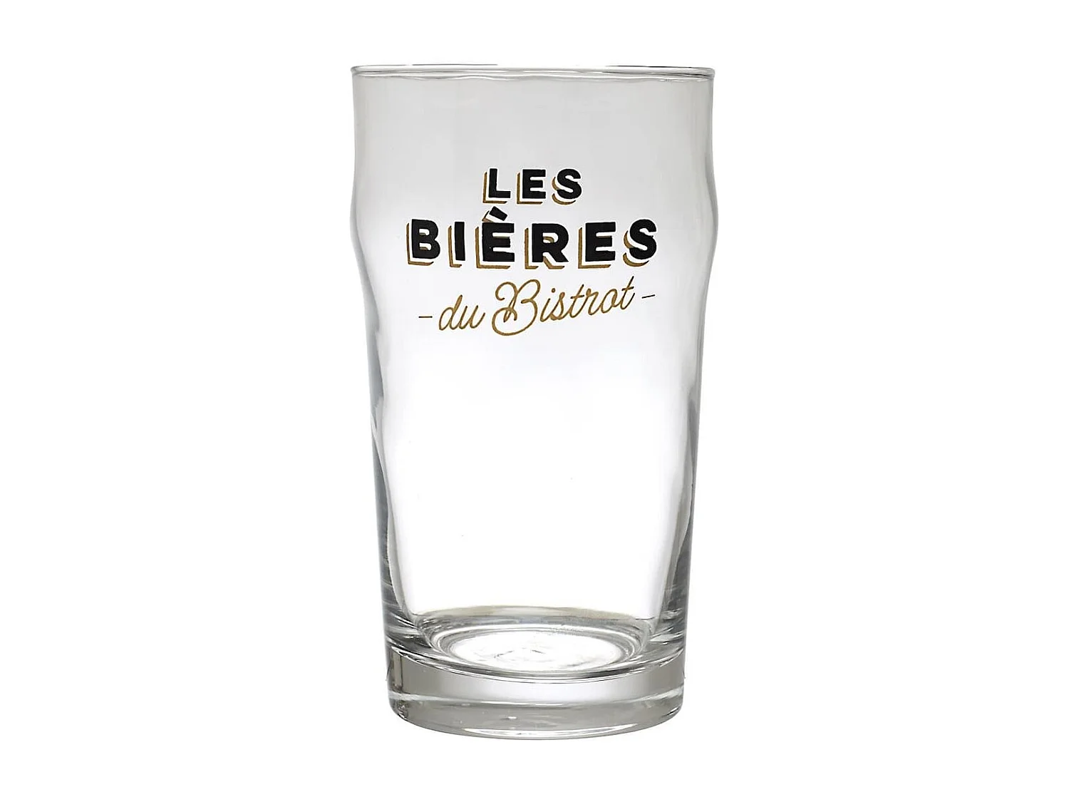 Coffret de 4 verres à bière en verre style bistrot
