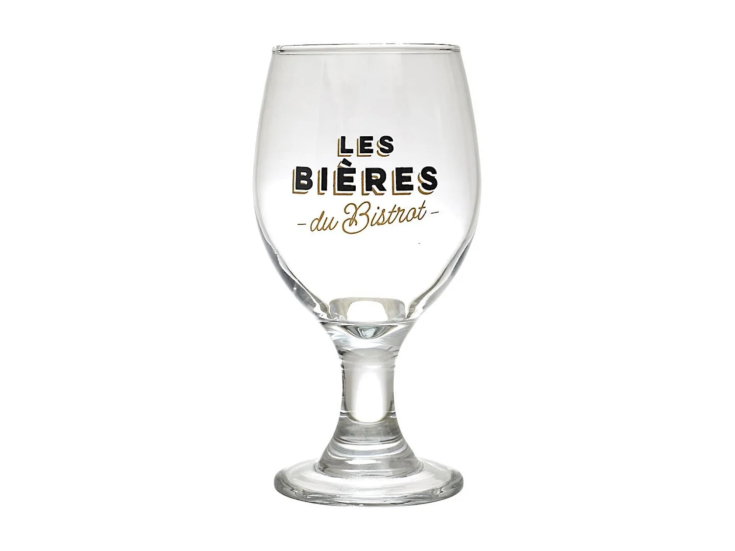 Coffret de 4 verres à bière en verre style bistrot