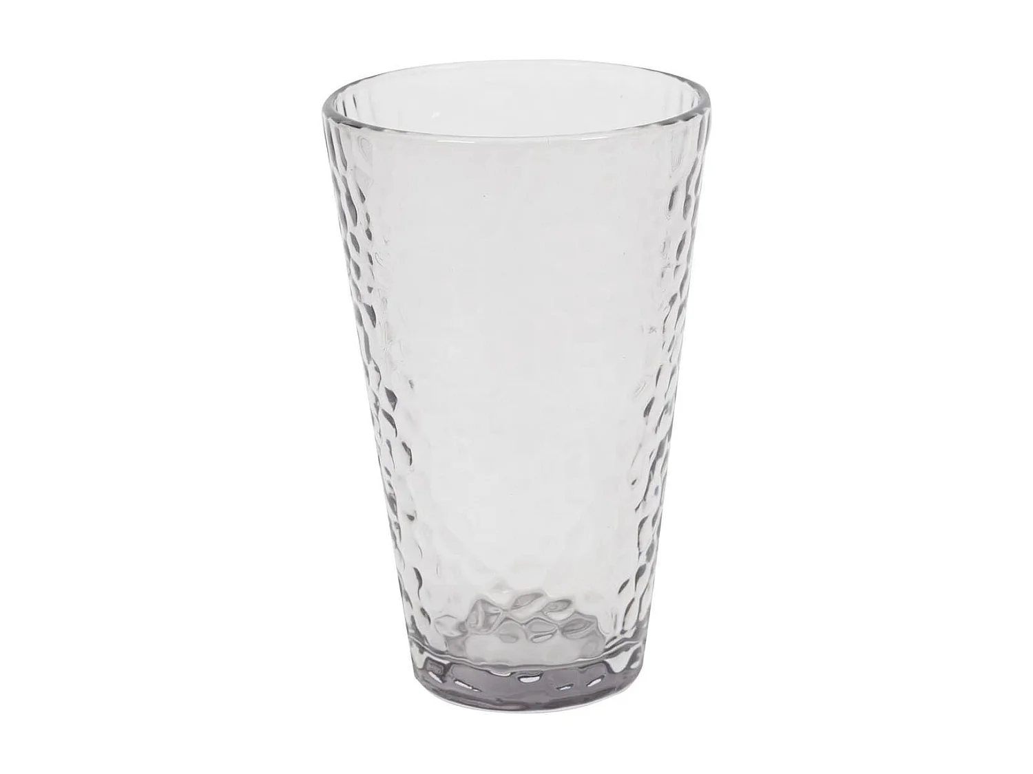 Set de 6 verres 34cl en verre martelé gris fumé