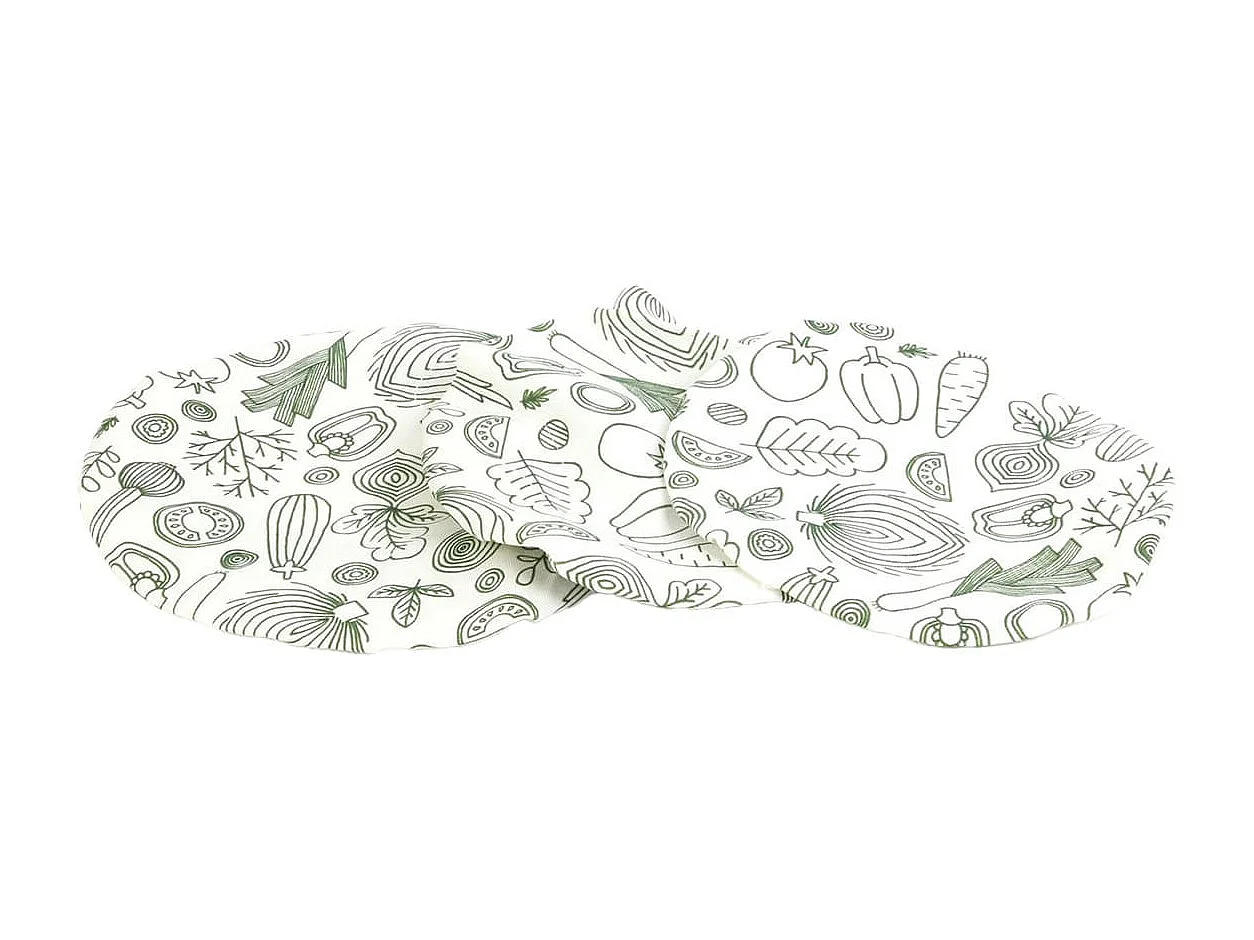 Pack 3 x 3 Couvercles Souples en Coton Réutilisables Motif Légumes - GUMMY