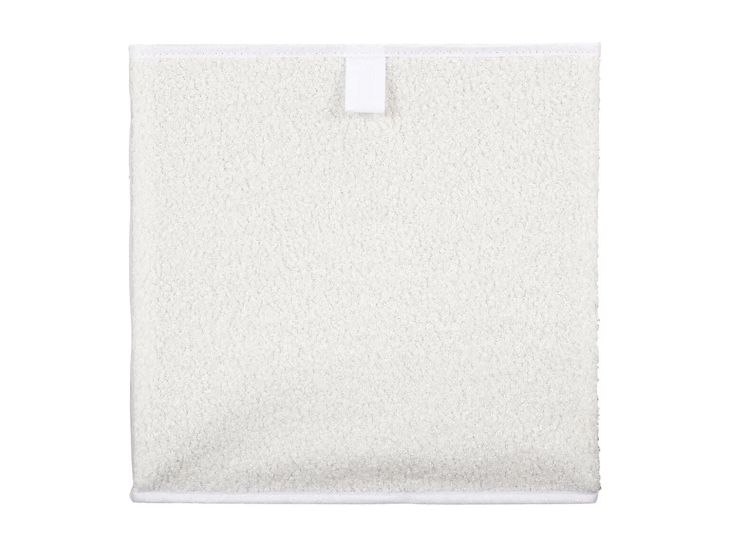 Cube de rangement pliable tissu bouclette blanc 30x30 cm