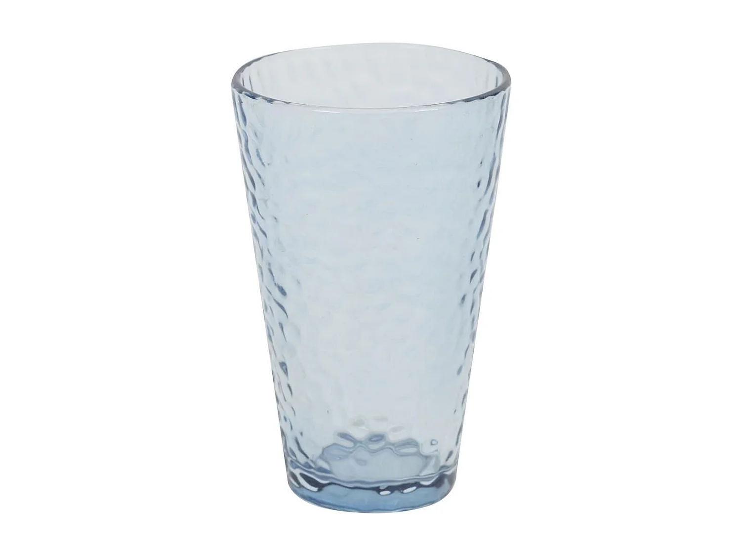 Set de 6 verres 34cl en verre martelé bleu fumé