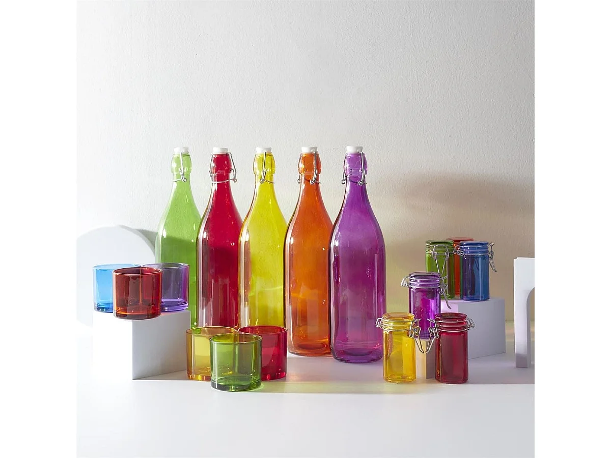 Set de 6 verres en verre teinté Multicolores (16 cl)