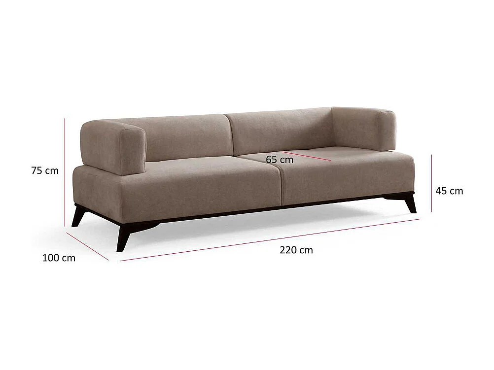 Canapé 3 places en polyester Hera